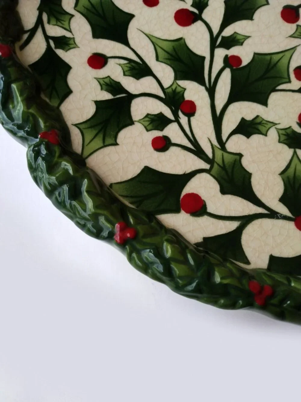 Vintage Christmas Pacific Rim English Holly Berry Plate 8.5”